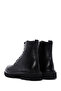 Men's Black Zippered Leather Casual Boots 25Wfd620318 - 6