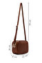 Women's Brown Long Strap Quilted Crossbody Bag 25Wbd2905Kp - 2