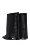 Women's Black Thin Heeled Leather Boots 25Afd160218 - 7