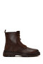 Men's Brown Lace-Up Zippered Leather Casual Boots 25Wfd681114