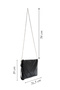 Women's Black Chain Strap Patterned Portfolio Bag 25Abd220132 - 2