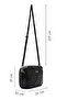 Women's Black Long Strap Quilted Crossbody Bag 25Abd2000Kp - 2