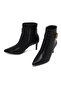 Women's Black Zippered Thin Heeled Boots 25Afe480818 - 3