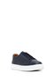 Men's Navy Blue Lace-Up Thick Sole Genuine Leather Sneaker, Winter Sports Shoes 25Wfd8240Ft - 6