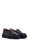 Women's Black Genuine Leather Masculine Loafer, Winter Shoes 25Afd130318 - 3