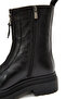 Women's Black Zippered Thick Soled Leather Boots 25Wfd182218 - 7