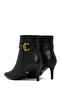 Women's Black Zippered Thin Heeled Boots 25Afe480818 - 7