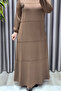 Women's Hijab Plus Size Clothing Ribbed Dress - 4