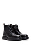 Men's Black Lace-Up Leather Casual Boots 25Wfd6306Ft - 2