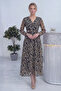 Leopard Printed Double-Breasted Plus Size Chiffon Dress