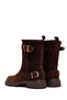 Women's Brown Suede Leather Boots 25Wfd202410 - 7