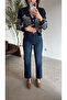 Dark Blue Raw Hem Anna Bf Jean