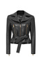 Athena Women's Black Short Leather Jacket 24Wgd5222U4