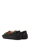 Women's Black Bow Genuine Leather Genuine Leather Shoes, Casual Shoes, Daily Shoes 25S - 5