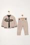 My Little One (Ages 1-4) Boys' 3-Piece Set with College Collar Jacket - Mink - 2
