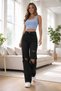 Extra High A.c.a.i.p S.o.l.m.a.z Black Loose Ripped Jeans Palazzo Trousers (SUPER HIGH NON-FADE)
