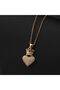 Heart- Embellished Crown Queen Steel Necklace - 2