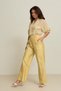 Olive Comfortable Cut Pants with Pocket and Waist Detail and Accessory Detail - 2