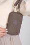 Dark Mink Wallet, Phone Holder, Crinkle Waterproof Fabric, Crossbody Shoulder Bag, 18X11Cm - 4