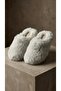 Women's Gray Closed-Front Extra Long Soft Furry House Slippers 2cm Bynd04 - 4
