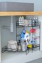 3-Tier under Sink Shelf Bathroom Kitchen Cabinet Multi-Purpose Organizer Detergent Holder Organizer 20X40 - 3