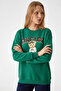 Women's Chiacago Bear Printed Green Sweatshirt - 2