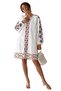Women's White Ethnic Embroidered Detailed Cotton Dress