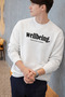 Wellbeing Themed Printed Men's Ecru Sweatshirt - 2