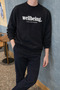 Wellbeing Themed Printed Men's Black Sweatshirt - 3