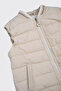 Baby Boy Zippered Micro Beige Vest - 3