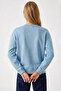 Women's Cmbn Teddy Bear Printed B.Blue Sweatshirt - 5
