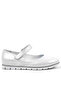Rakerplus Genuine Leather Silver Velcro Girls' Ballerinas - 3