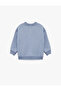 Button Detailed Long Sleeve Crew Neck Basic Fleece-Lined Sweatshirt - 2