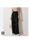 Women's Black Palazzo Pants with Velcro Zipper and Wide Leg Women's Pants