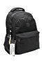 2200 Black Water Resistant Fabric School Bag Unisex School Backpack - 2