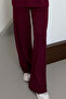 Women's Modal Fabric Short Sleeve Tracksuit Set 1098 Claret Red - 7