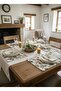 Stain Resistant Digital Print Piece Nature-Inspired Miniature Village Patterned 4 Piece 30X40 cm Placemat - 5