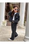 Girls' Stone Black Denim Pants and Denim Jacket Set - Holiday Wear - 5