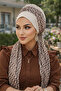 بونيه بنمط نقاط العظام مع وشاح - 2