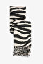 Zebra Patterned Soft Textured Scarf