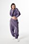 Flaw Embroidered Purple Zip Crop - 4