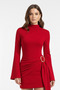 Stylish Self-Belted Mini Dress - 3