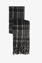 Black Clara Striped Soft Textured Scarf - 2