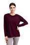 New Season 2024 Simple Pattern Round Neck Regular Fit Mother Combed Cotton Blouse 6380 - 3