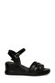 25S-281 6Fx Black Women's Wedge Heel Sandals