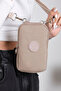Light Mink Wallet, Phone Holder, Crinkle Waterproof Fabric, Crossbody Shoulder Bag, 18X11Cm