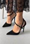 Jayden Black Suede 10 Cm Women's Stiletto, Heeled Shoes Suede