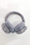 Cat Plush Furry Cold Protective Winter Headphones Gray - 4