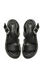 26S-358 6Fx Black Women's Thick Sole Sandals - 4