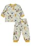 Araba Printed 6-18 Months Pajama Set - Mustard - 2